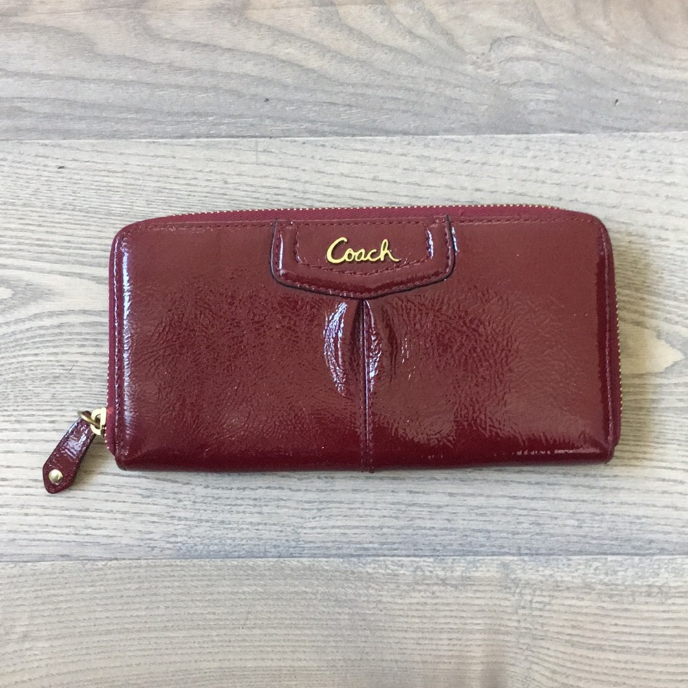 Red Pleather Full Size Wallet